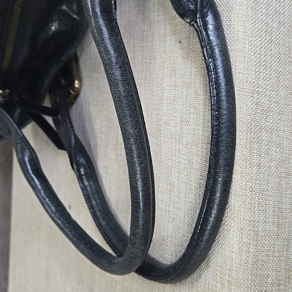 Isabella Fiore Black and Gold Studded Leather  Women's Bag - Picture 5 of 15